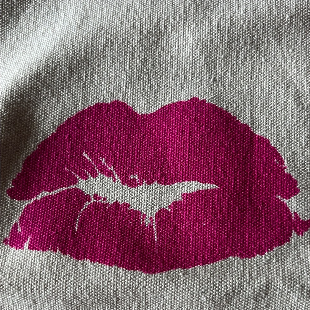 Lancôme Paris Red and Pink Kiss Print Tote Bag Canvas